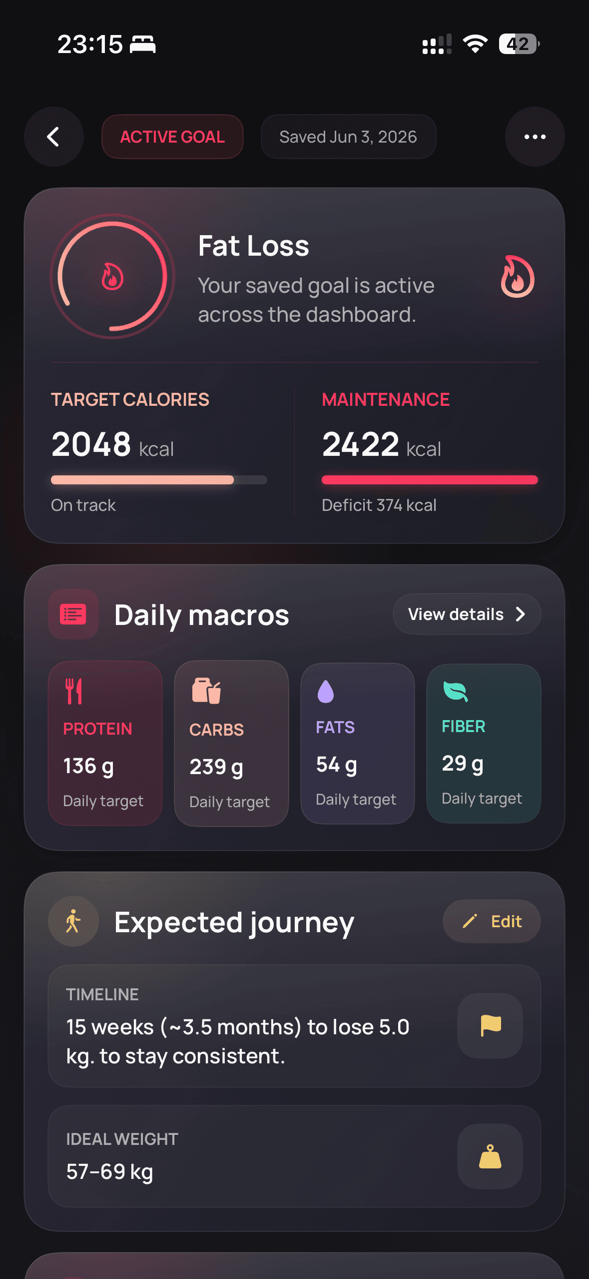 WorkItOut Active Goal screenshot